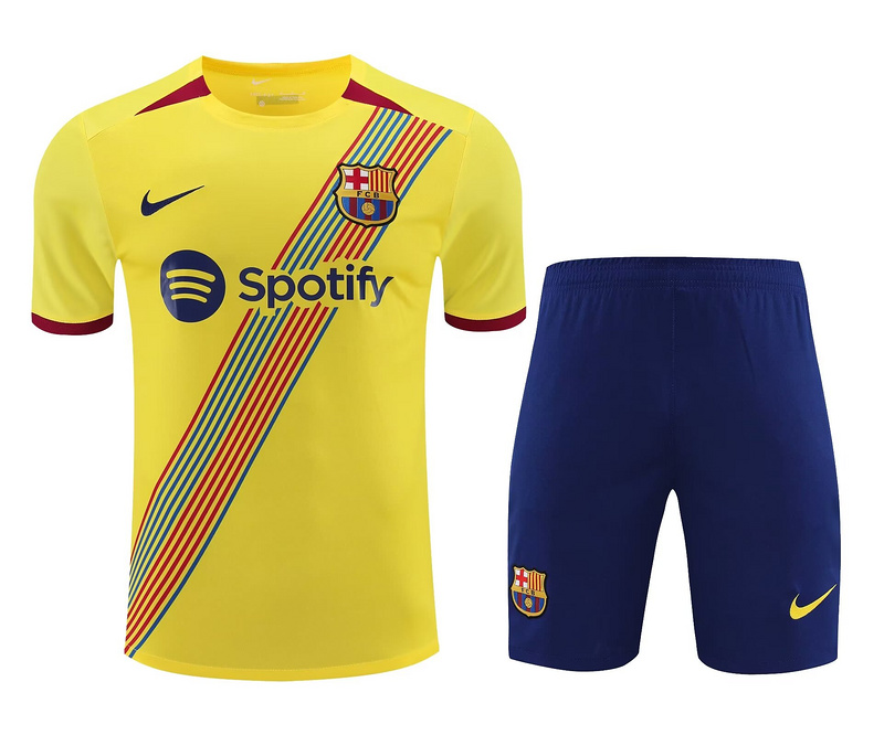 AAA Quality Barcelona 23/24 Yellow/Red Training Kit Jerseys
